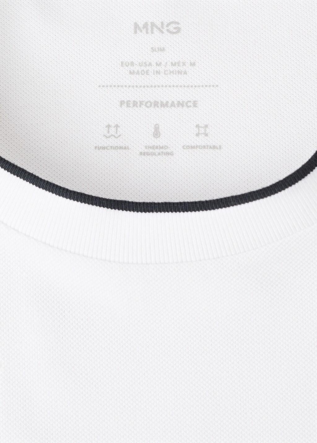 White Slim-Fit Comfort Stretch T-Shirt, White, large image number 1