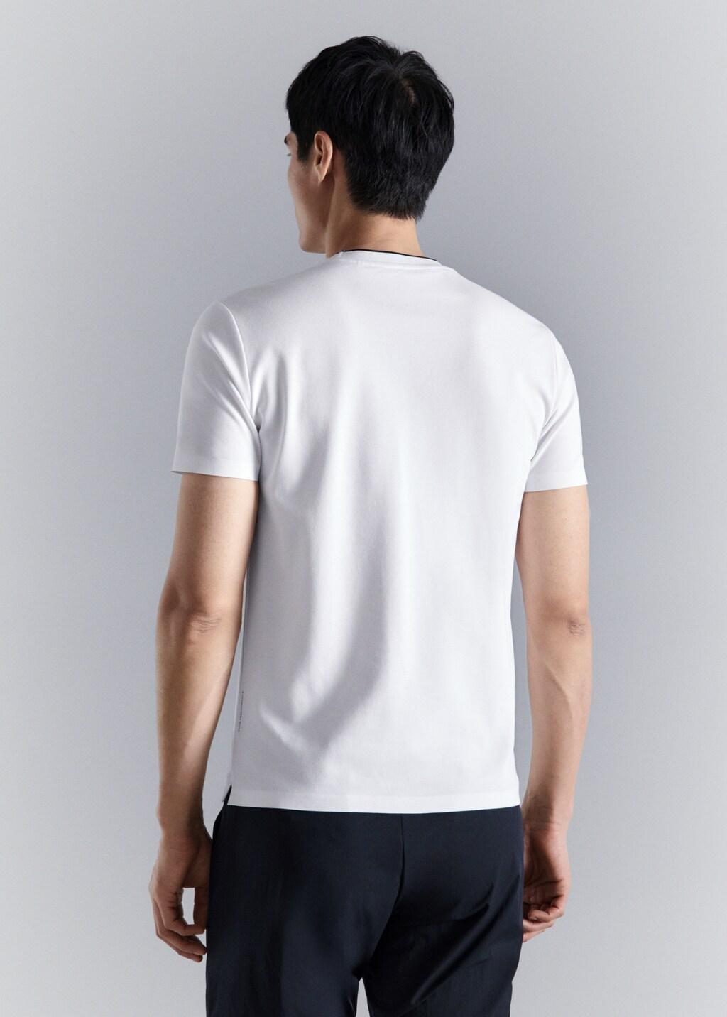 White Slim-Fit Comfort Stretch T-Shirt, White, large image number 2
