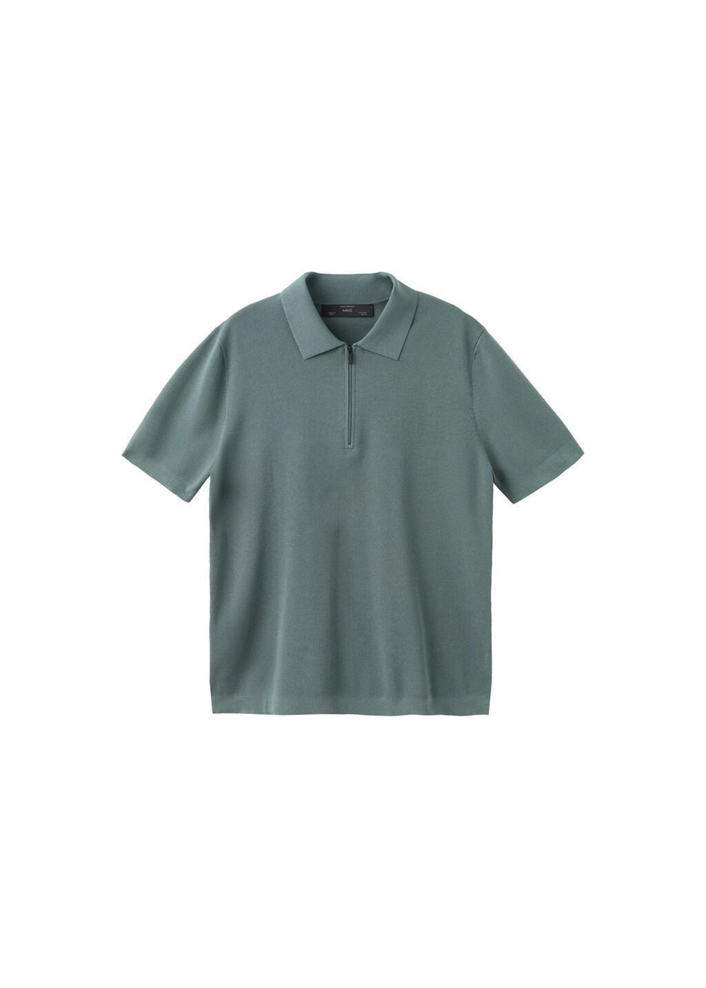 MEDIUM GREEN Comfort stretch zip polo, Medium Green, large image number 6