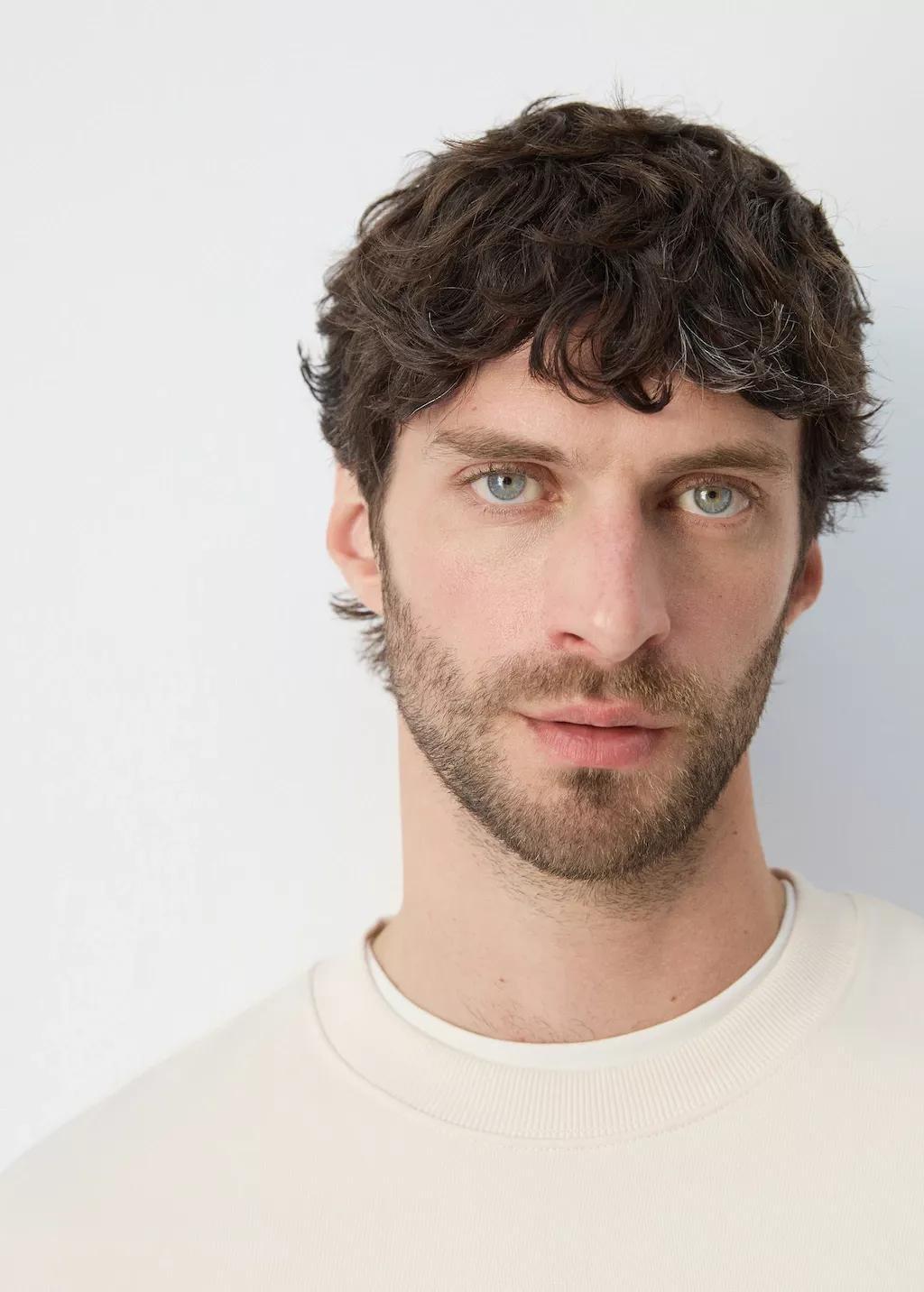 Beige 100% Cotton Regular-Fit Sweatshirt, Light Beige, large image number 4