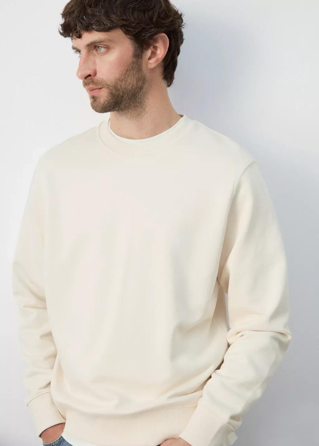 Beige 100% Cotton Regular-Fit Sweatshirt, Light Beige, large image number 6