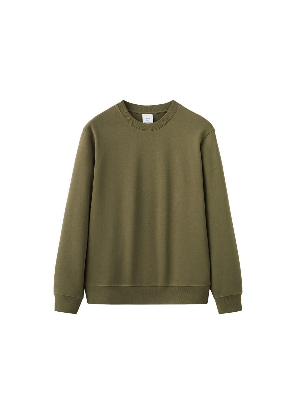 Green 100% Cotton Regular-Fit Sweatshirt, Dark Green, large image number 6