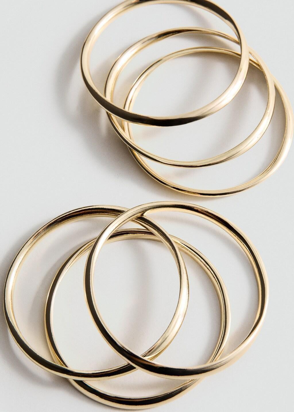 Gold Mixed Bracelet Set, Set Of 6, Gold, large image number 0