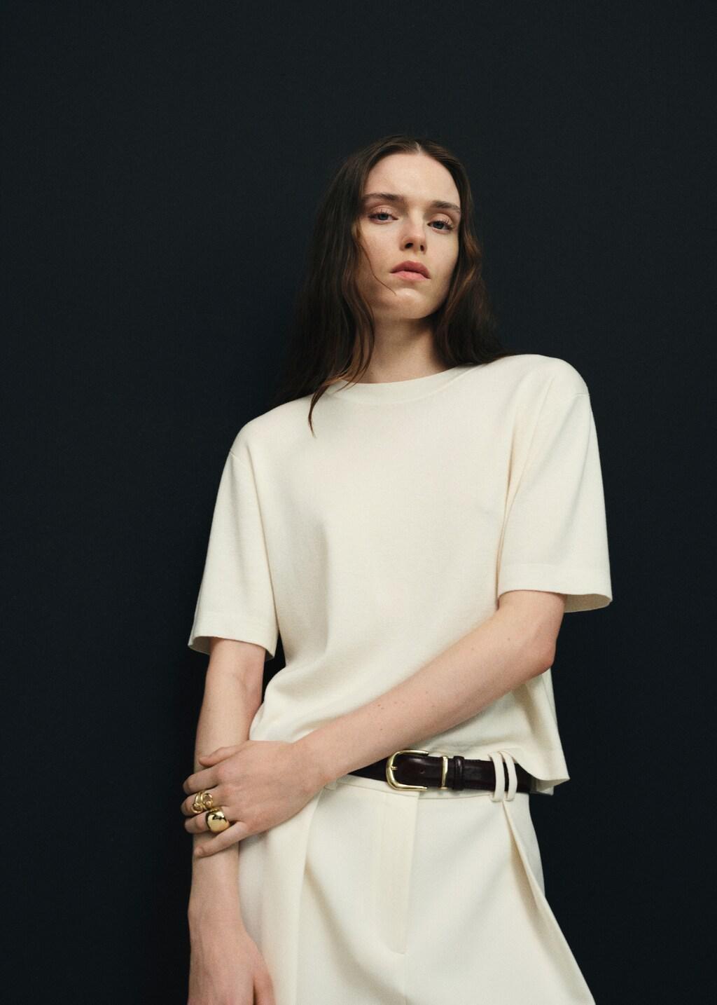 Red Buckle Leather Belt, Dark Red, medium