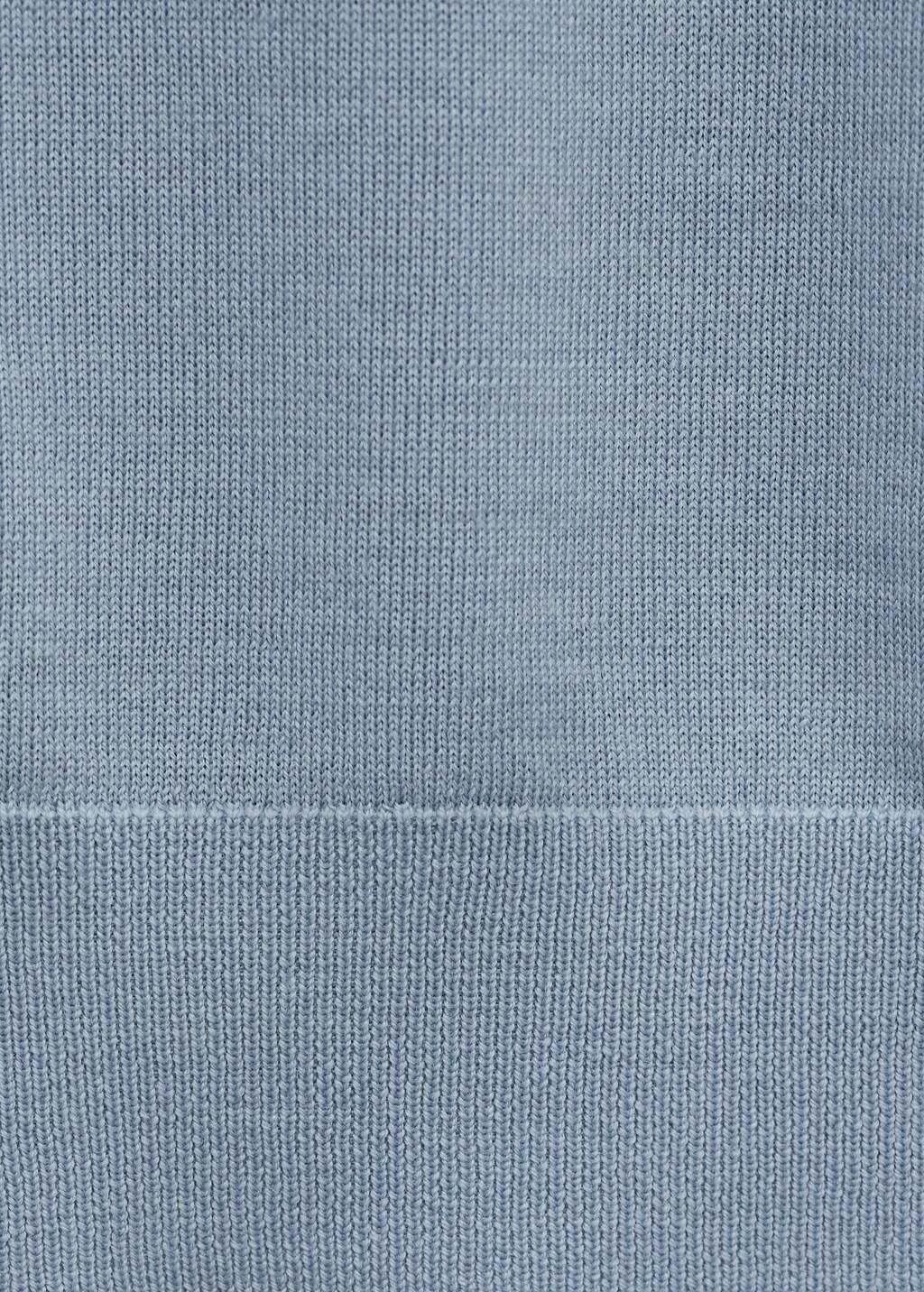 Orange Wool Short-Sleeved Sweater, Medium Blue, large image number 5