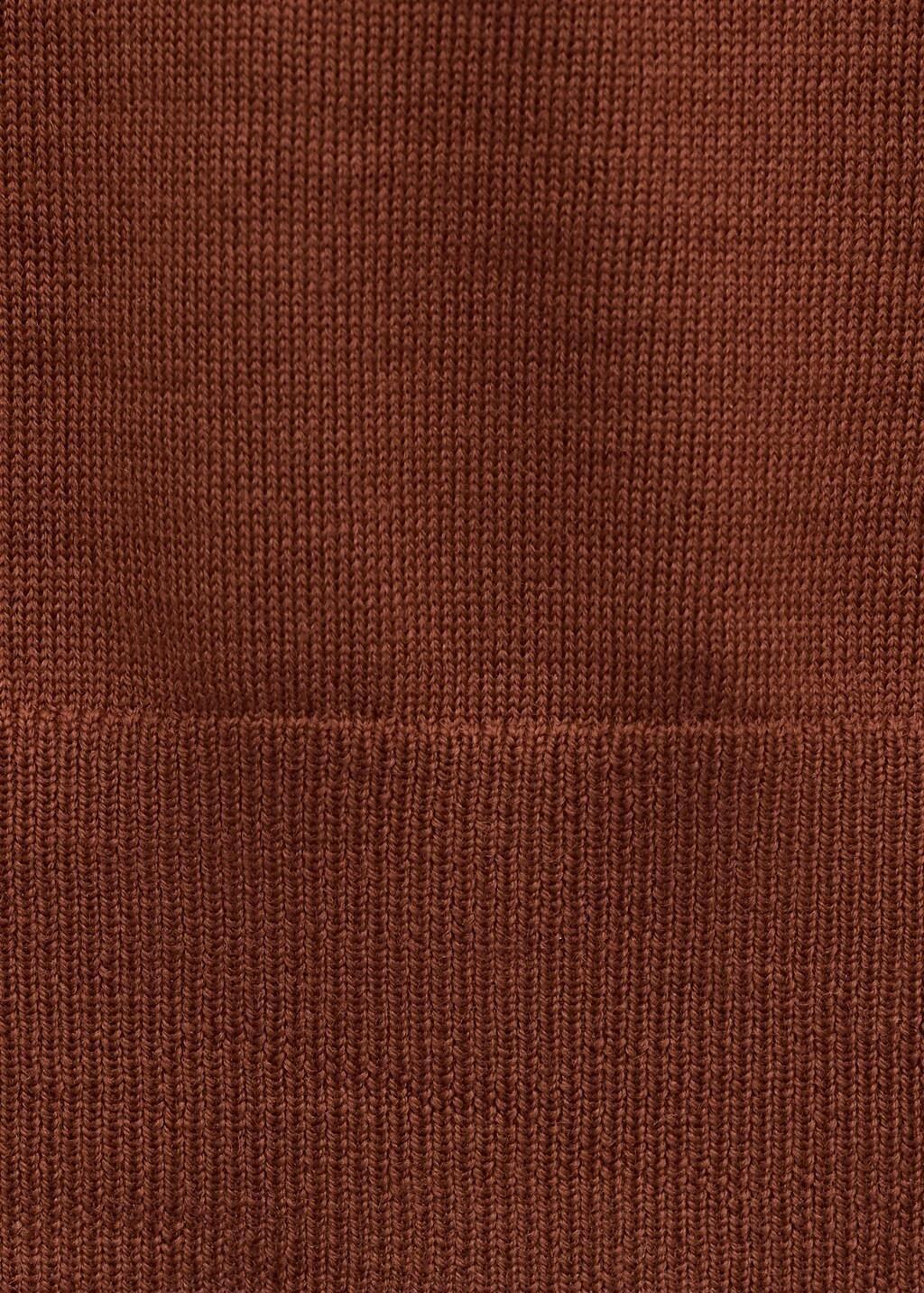 Orange Wool Short-Sleeved Sweater, Rust - Copper, large image number 5