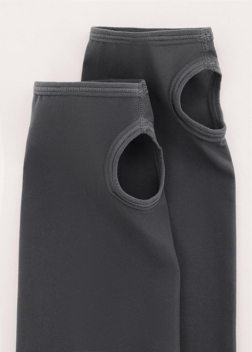 Grey Open-Toe Socks, Grey, medium