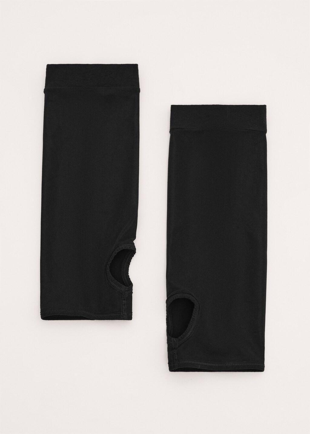 Black Open-Toe Socks, Black, large image number 4