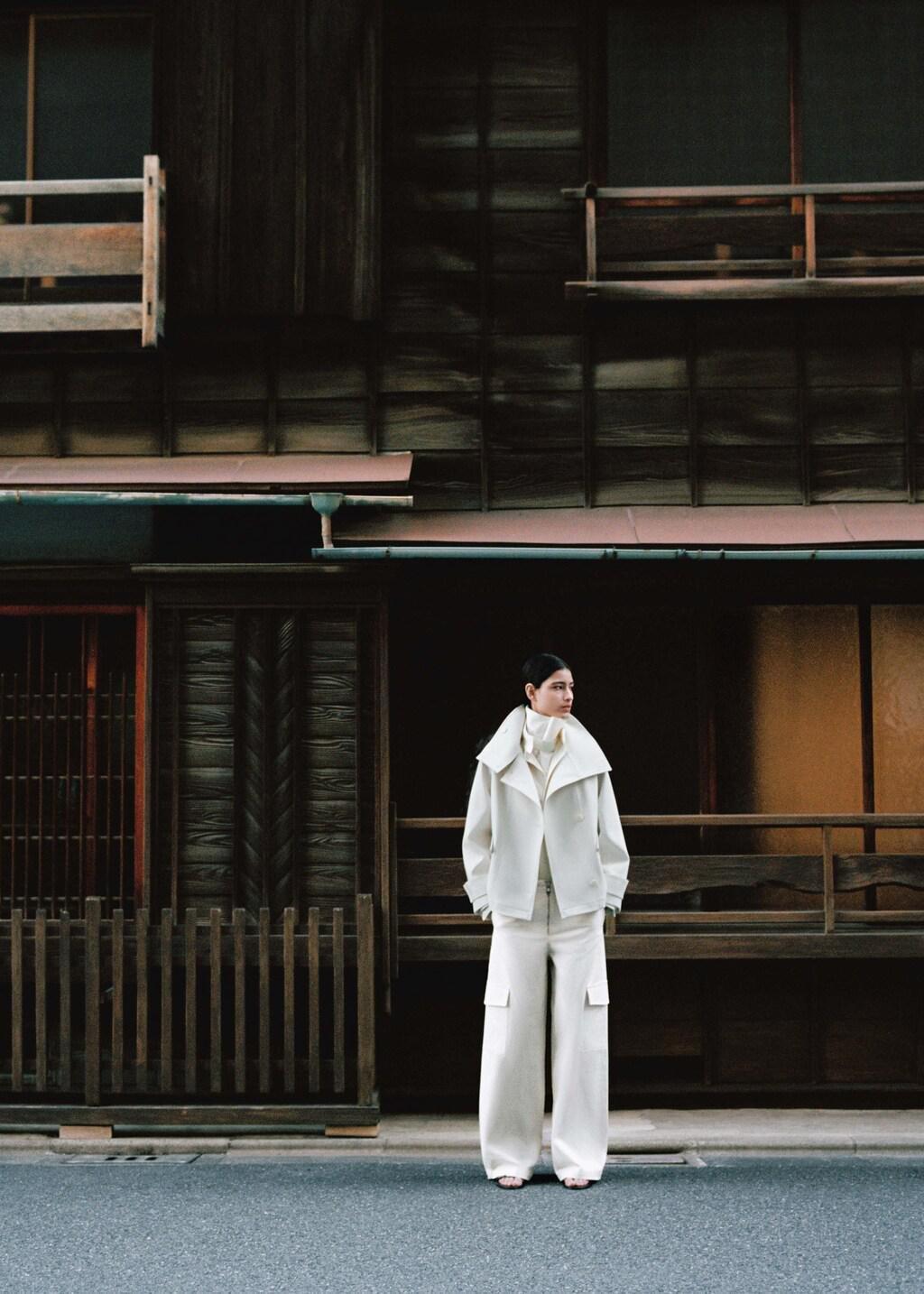 Yellow Funnel Neck Parka With Pockets, Yellow, large image number 0