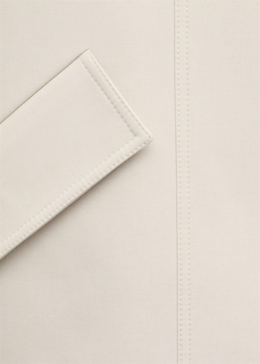 Yellow Funnel Neck Parka With Pockets, Yellow, large image number 5