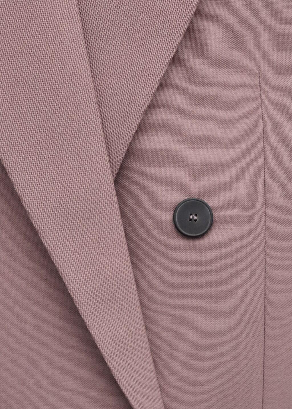 PINK Double-breasted wool suit jacket, Pink, large image number 5