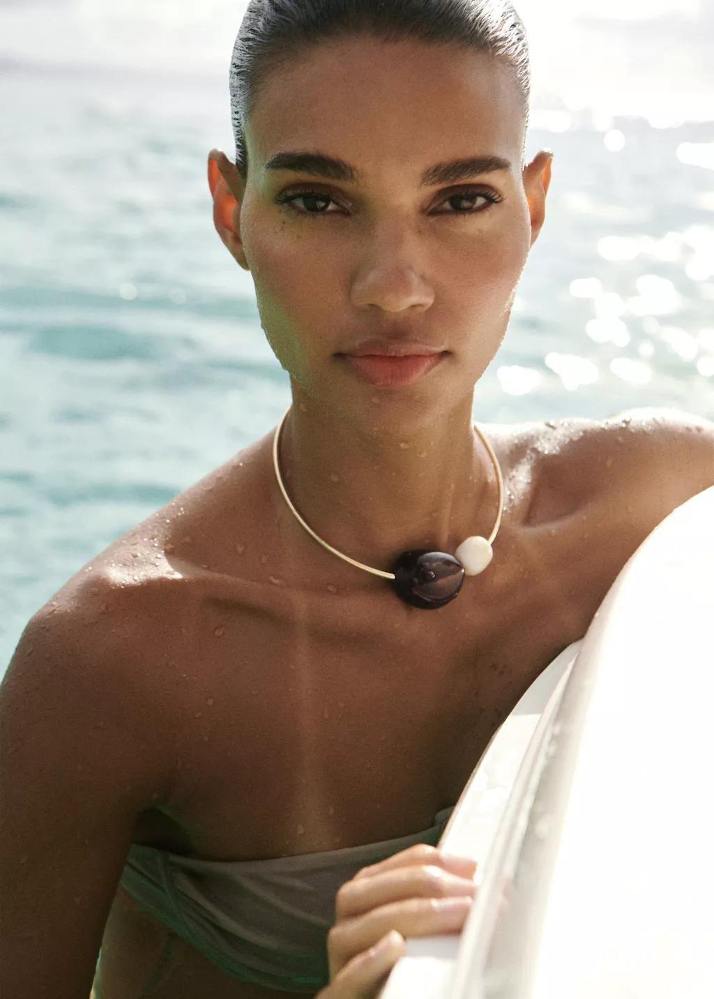 GOLD Beaded rigid collar, 0201_OR, large image number 0