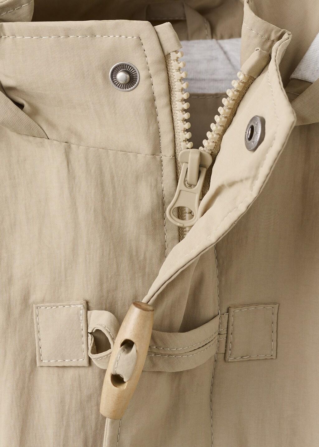 Brown Lt Pastel Hooded Parka, Baby Boy, Light Pastel Brown, large image number 0