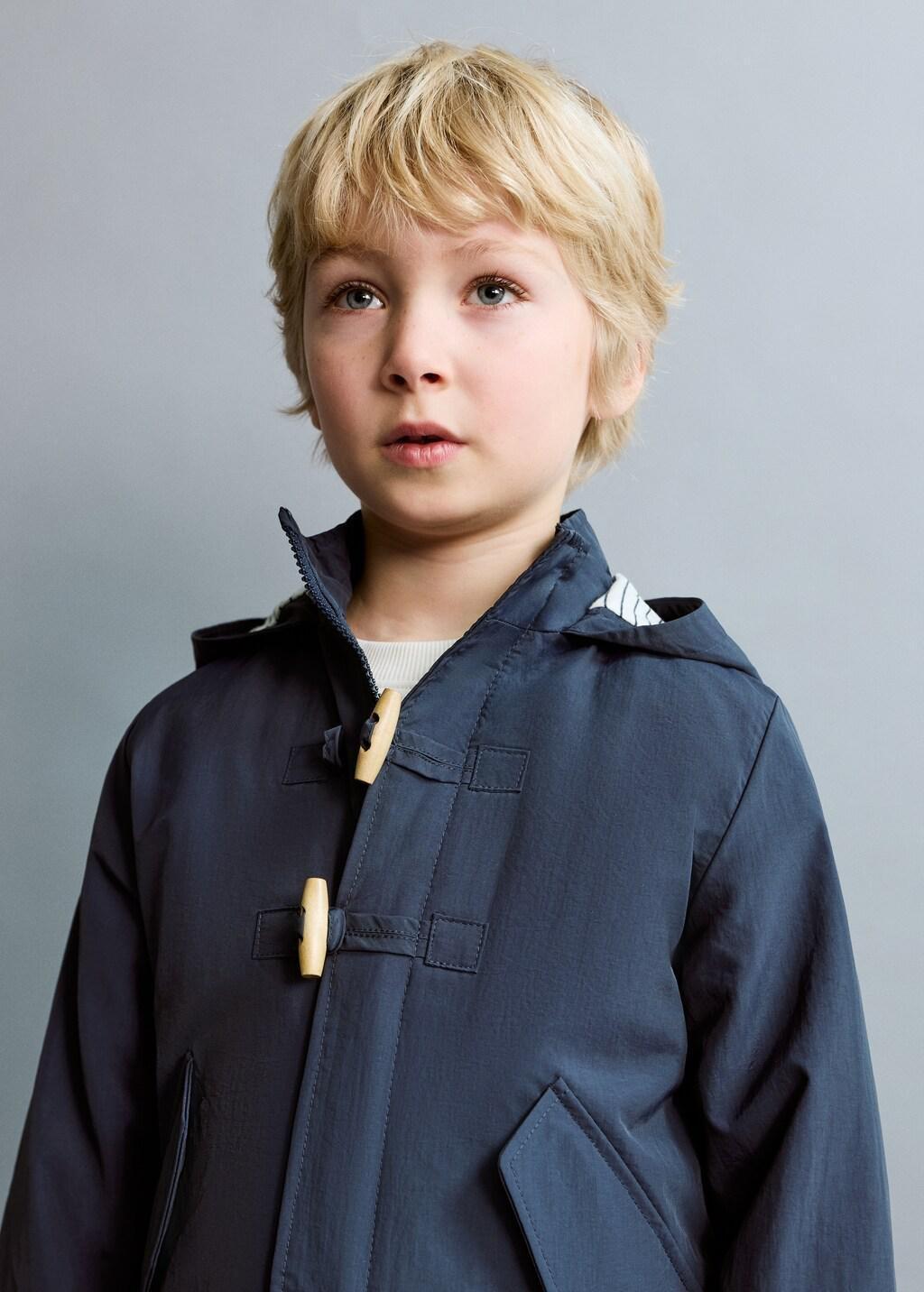 Navy Hooded Parka, Baby Boy, Navy, medium
