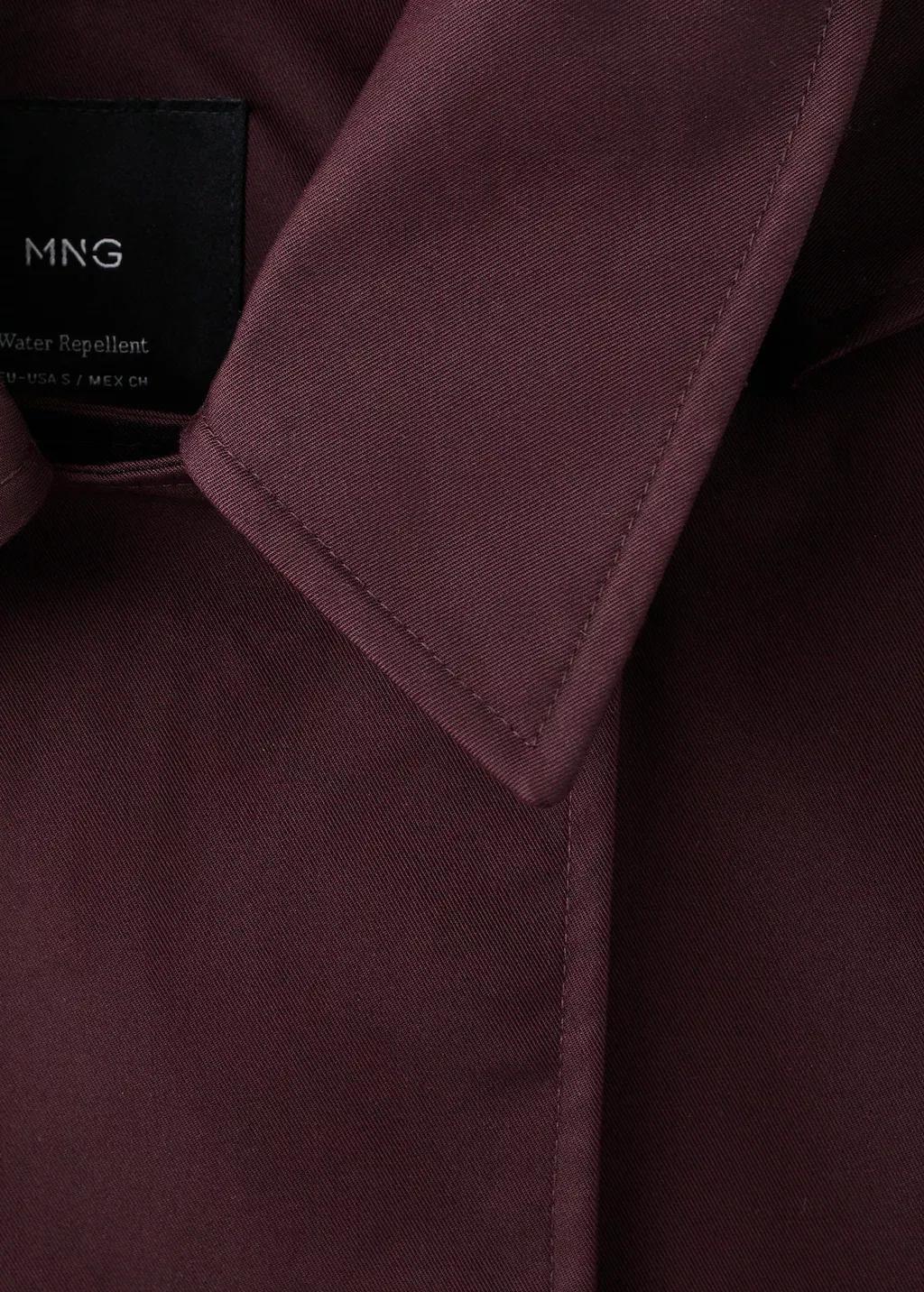 Red Double-Breasted Trench With Hood, 0201_76, medium