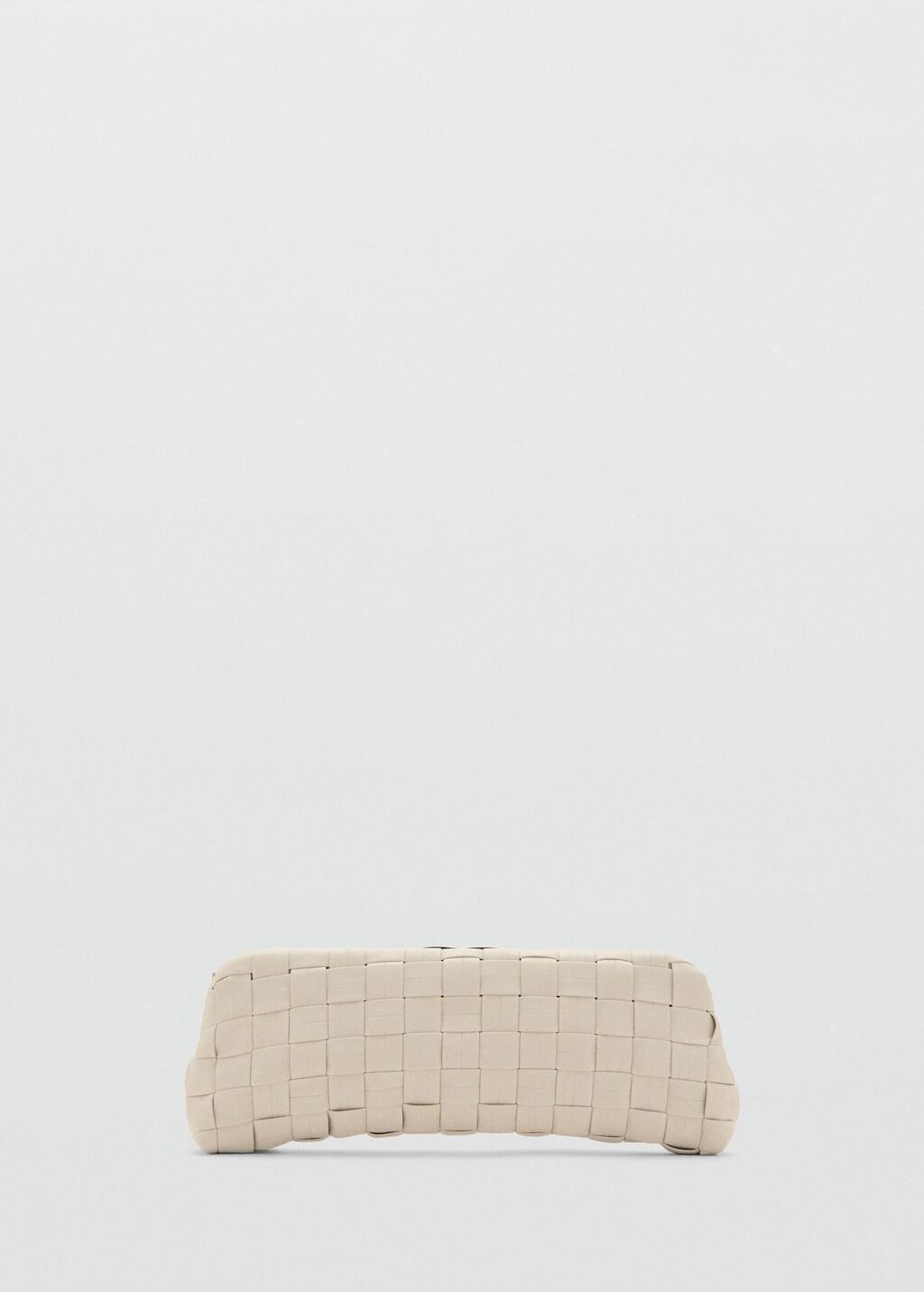 White Braided Handbag, Natural White, large image number 3