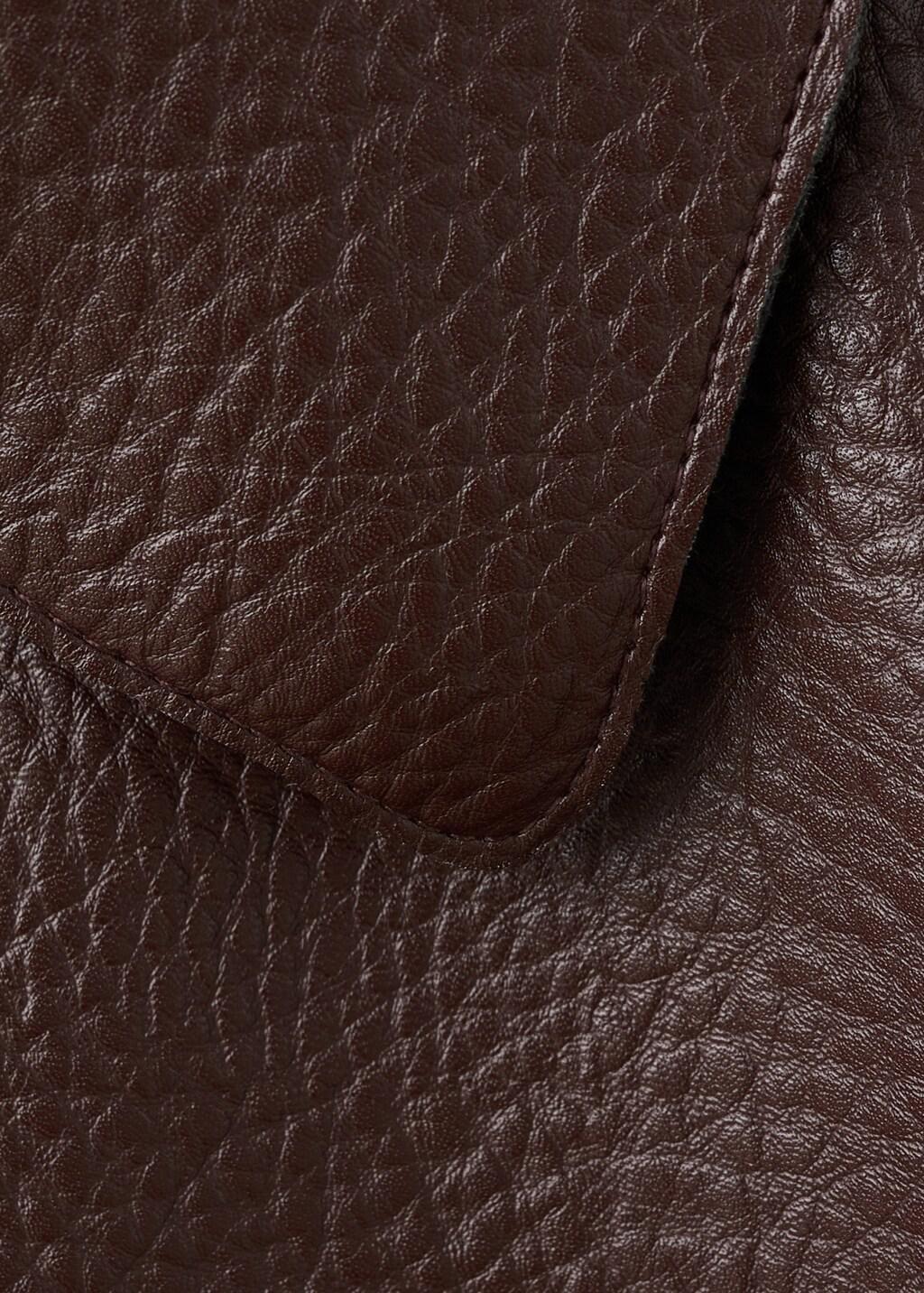 Red Faux-Leather Jacket With Pockets, Dark Red, large image number 5