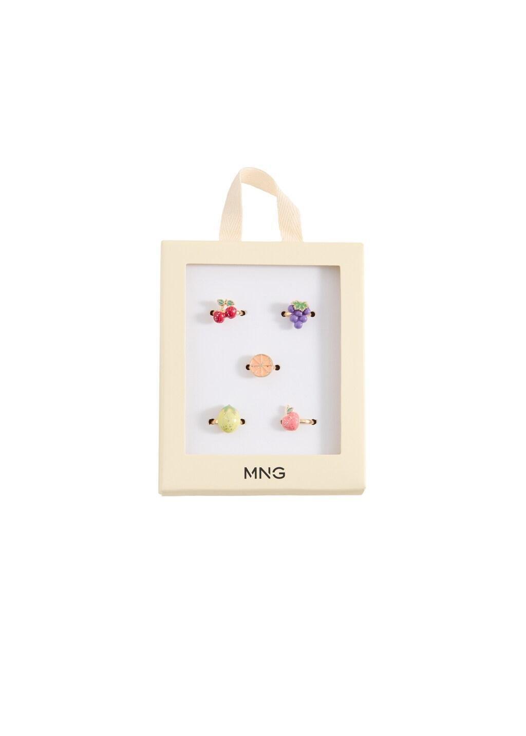 Gold Pack Of 5 Combined Rings, Kids Girl, Gold, large image number 1