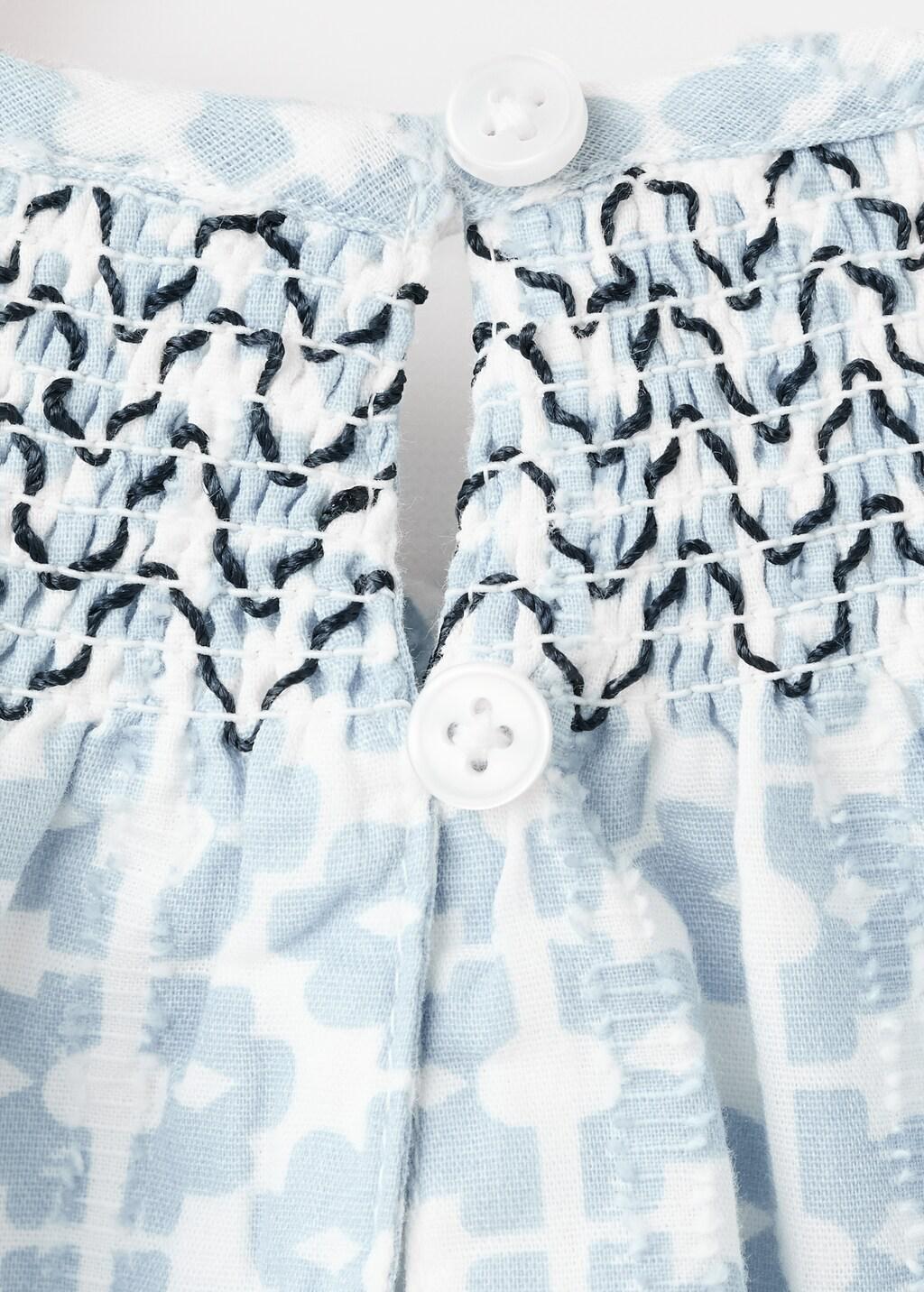 Blue Lt Pastel Short Patterned Dress, Baby Girl, Light-Pastel Blue, large image number 2