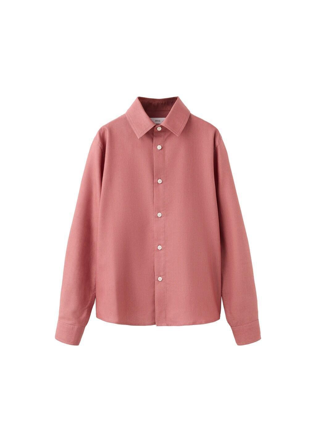 Red Cotton Shirt, Kids Boy, Dark Red, large image number 3