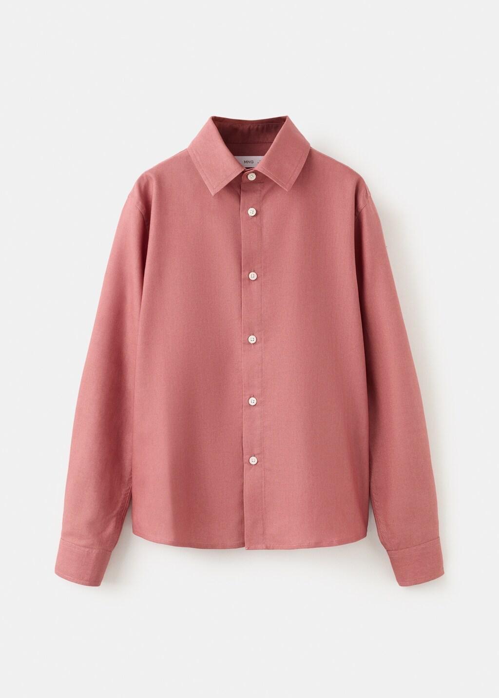 Red Cotton Shirt, Kids Boy, Dark Red, large image number 4