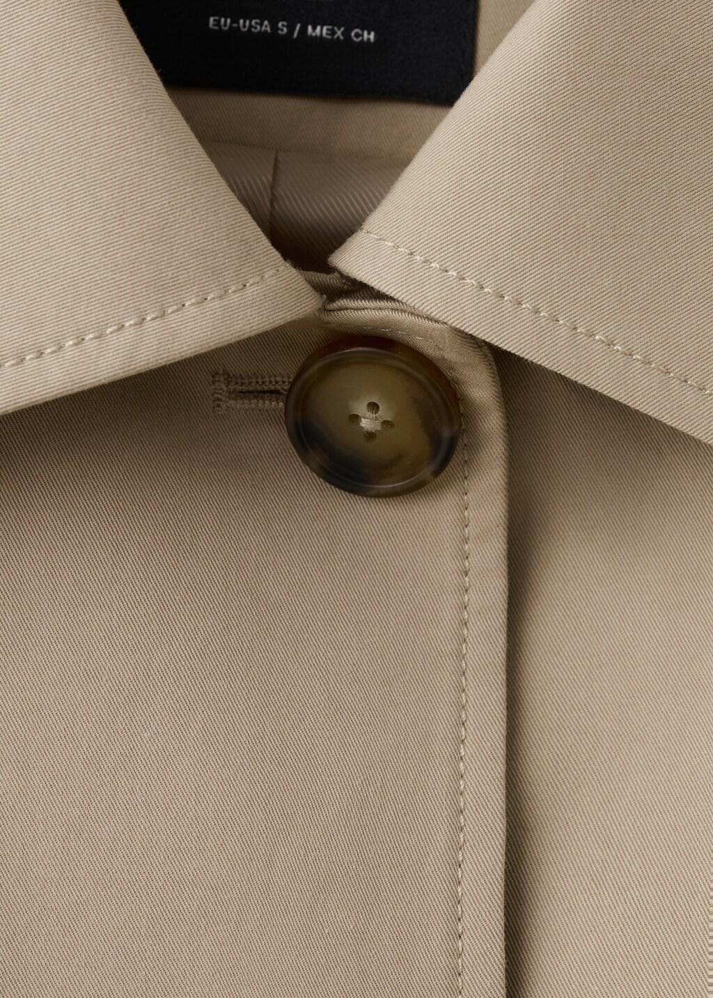 Beige Cotton Jacket With Pockets, Light Beige, medium