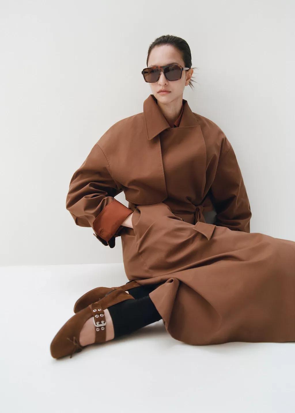 Brown Ballerina With Buckle Fastening, 0201_32, medium