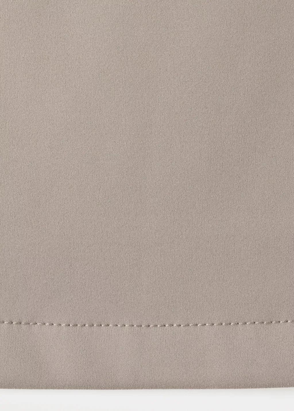 Brown Lt Pastel Fitted Crop Top, Light Pastel Brown, large image number 5