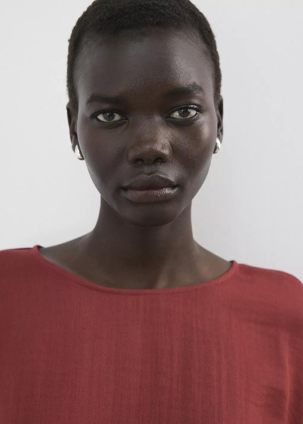 Red Three-Quarter Sleeve Blouse, Red, large image number 4