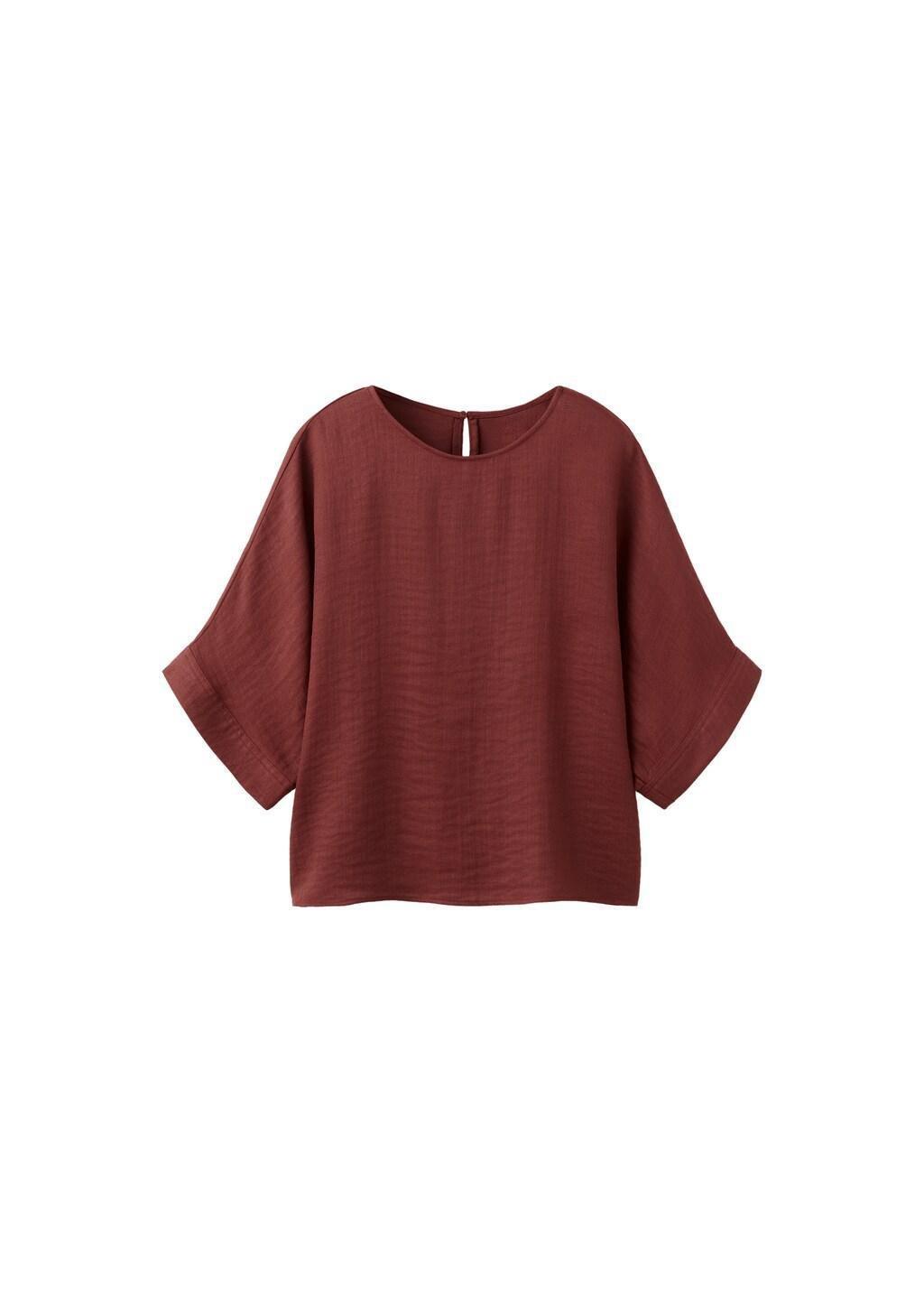 Red Three-Quarter Sleeve Blouse, Red, large image number 6