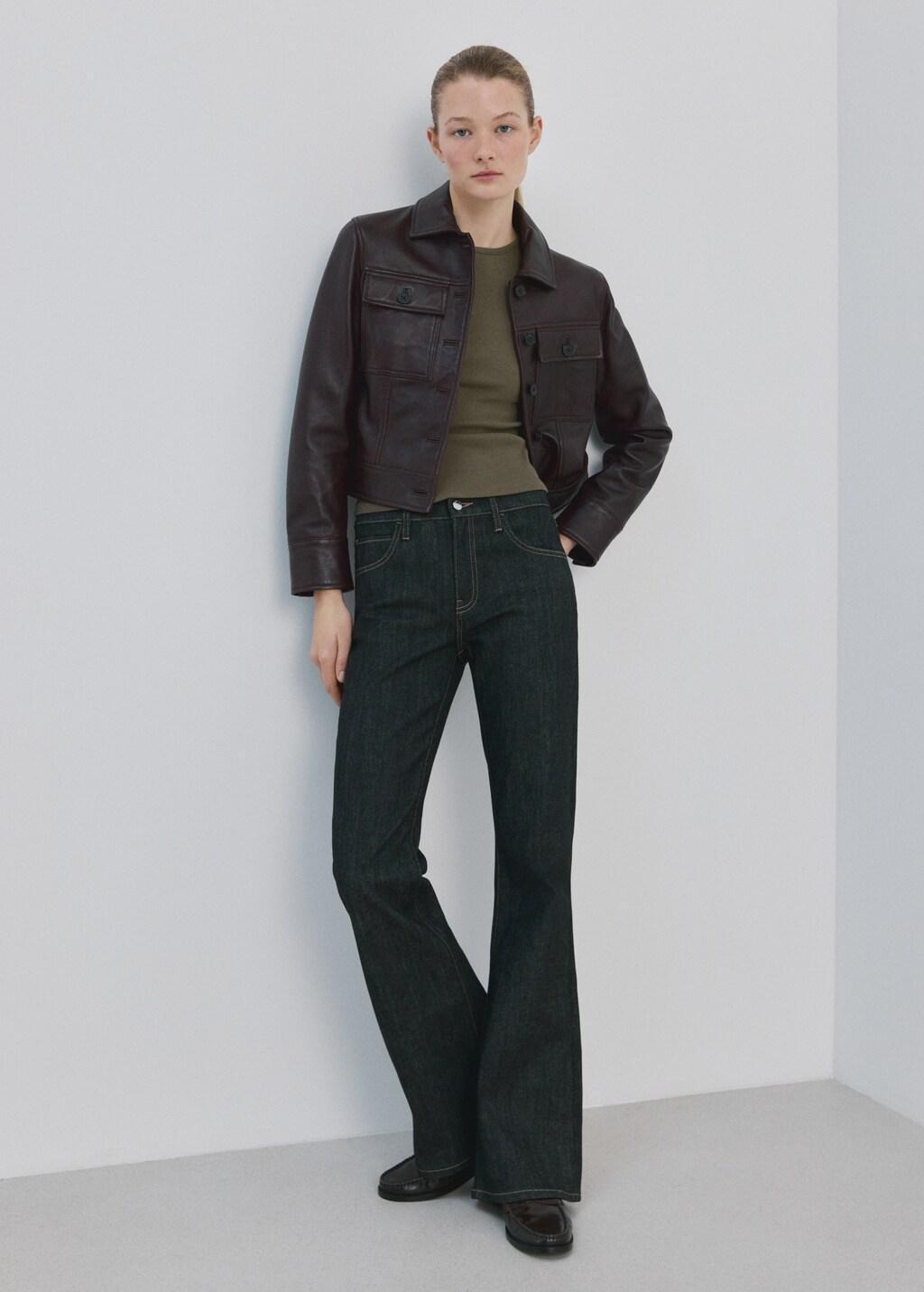 Khaki Ribbed Cotton-Blend Top, Beige - Khaki, medium