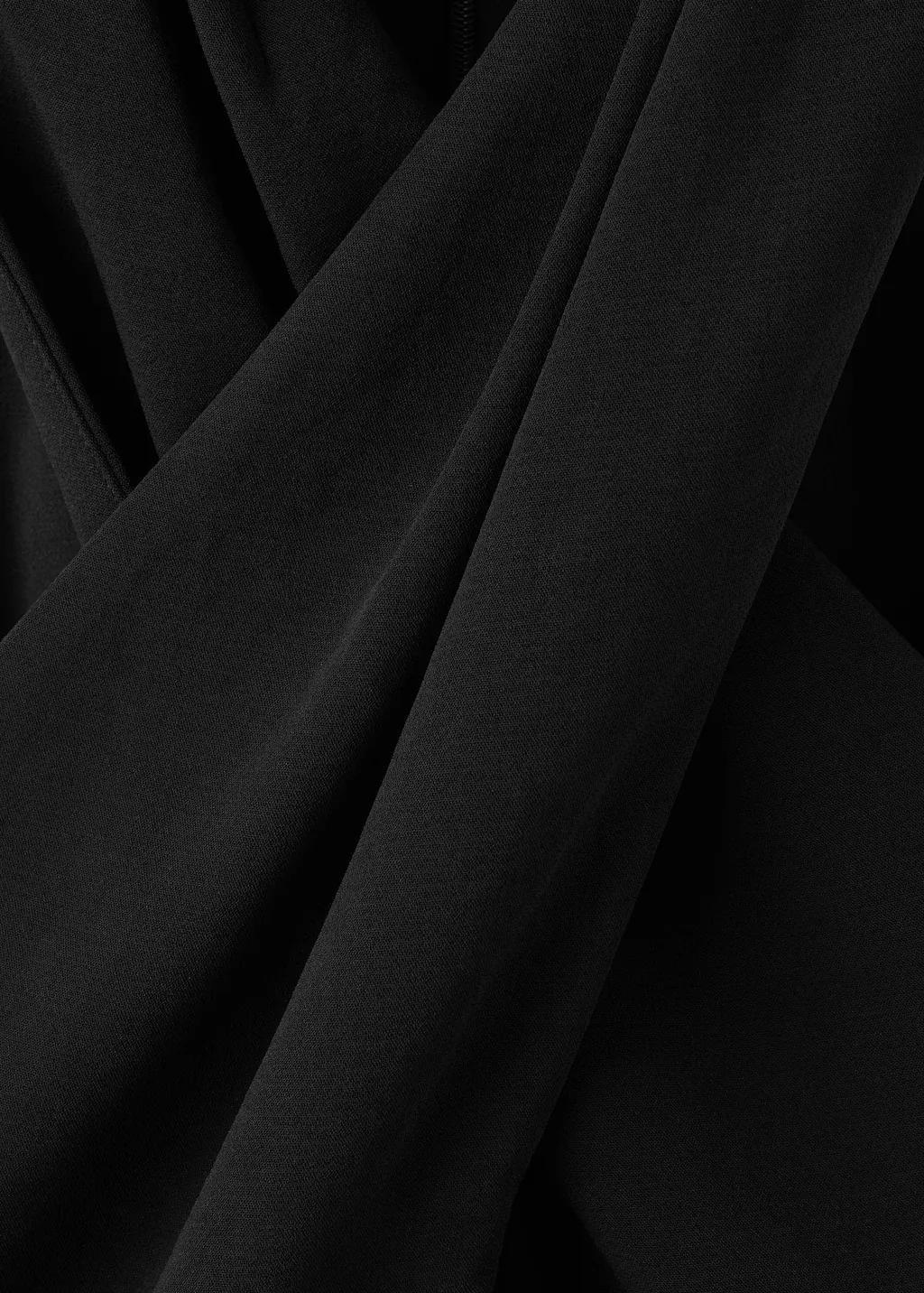 BLACK Belt wrap jumpsuit, Black, medium