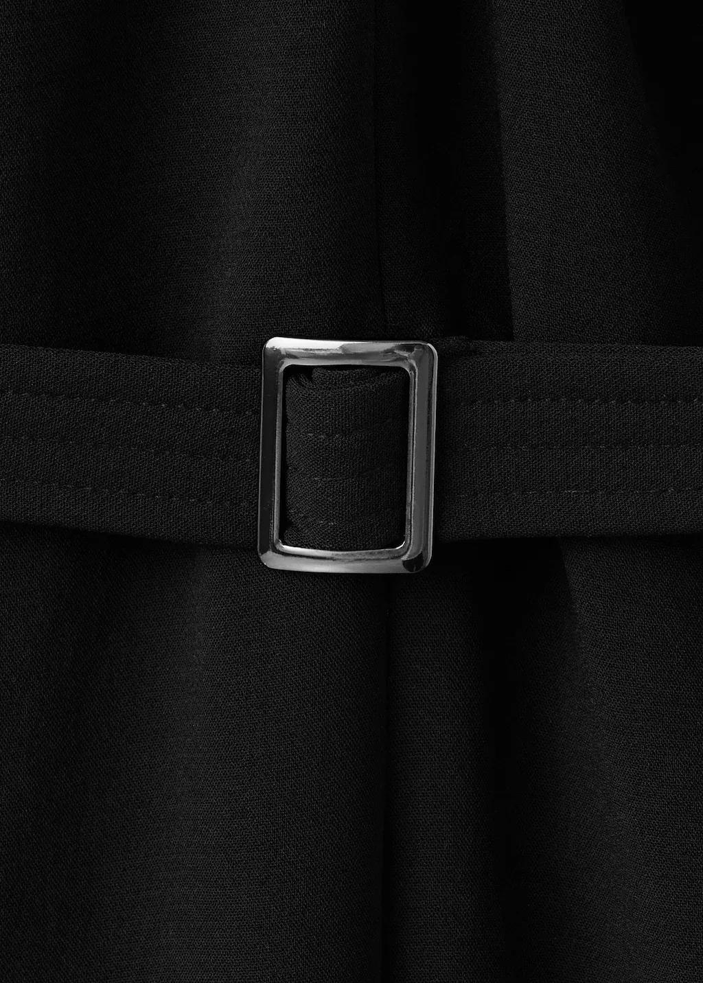 BLACK Belt wrap jumpsuit, Black, medium