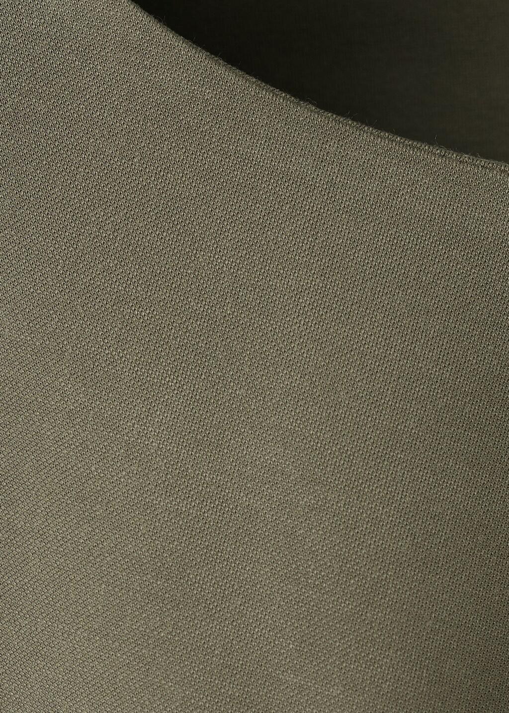 Khaki T-Shirt With Gathered Details, Beige - Khaki, large image number 4