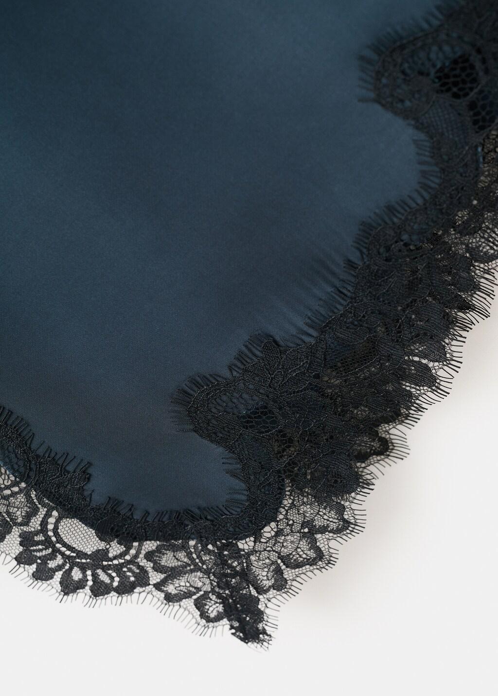 Blue Asymmetric Lace Camisole Top, Medium Blue, large image number 5