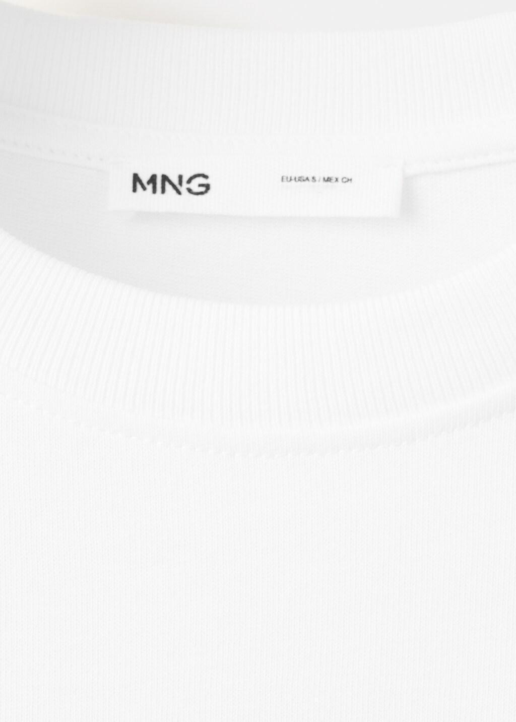 White Oversized Cotton T-Shirt, White, large image number 1