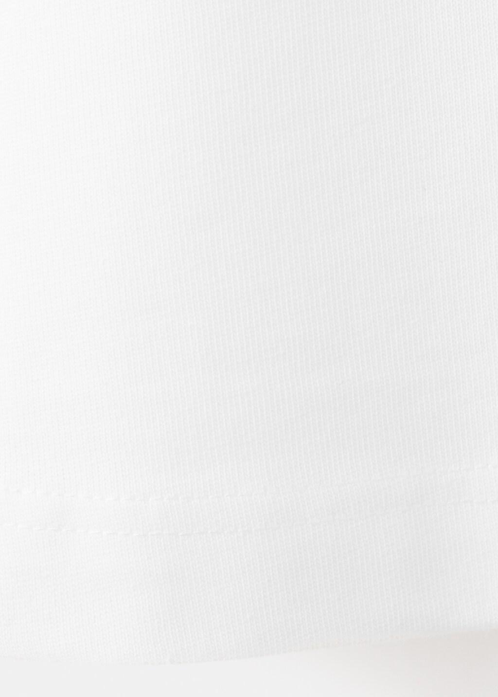 White Oversized Cotton T-Shirt, White, large image number 5