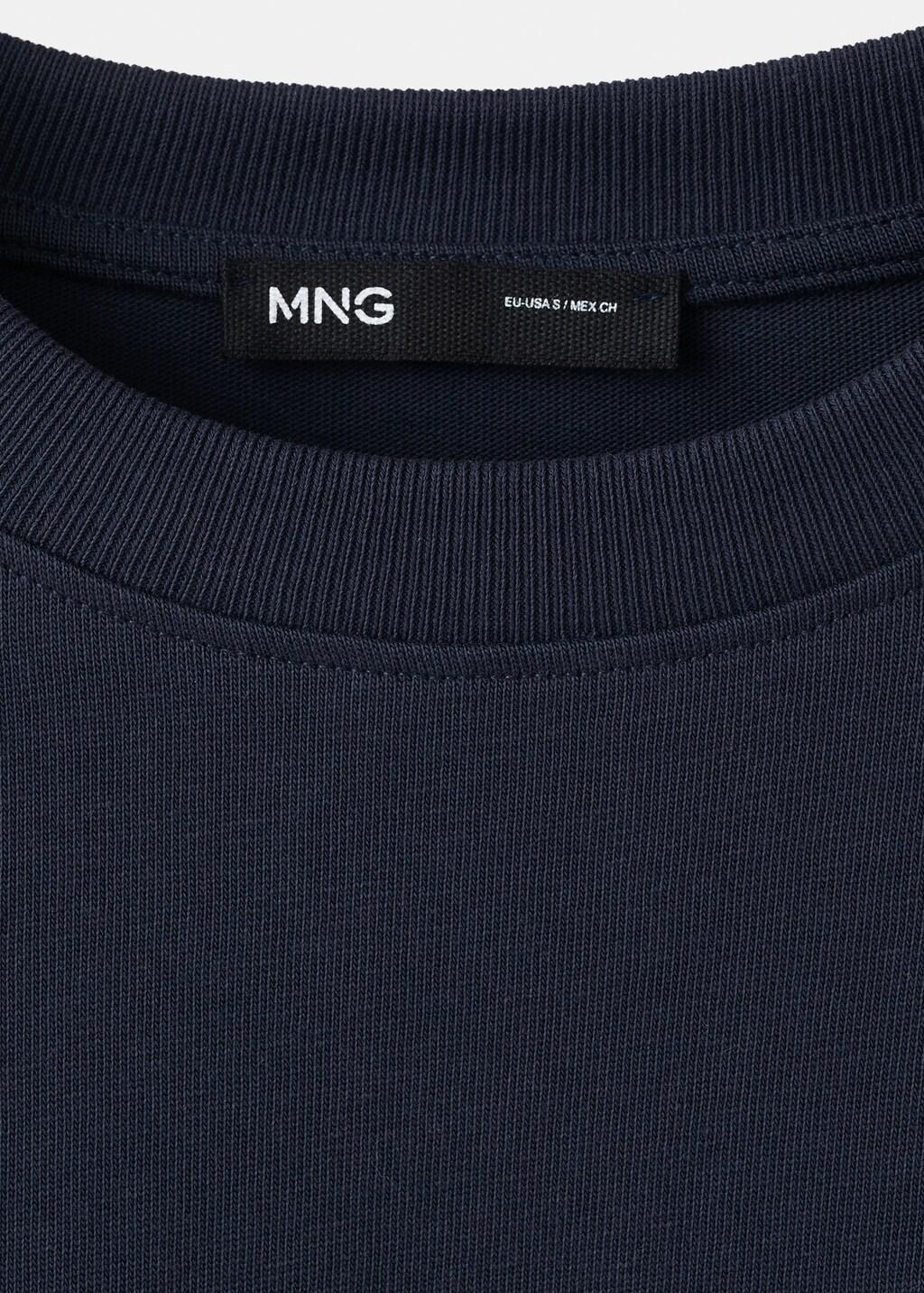 Navy Oversized Cotton T-Shirt, Navy, large image number 1