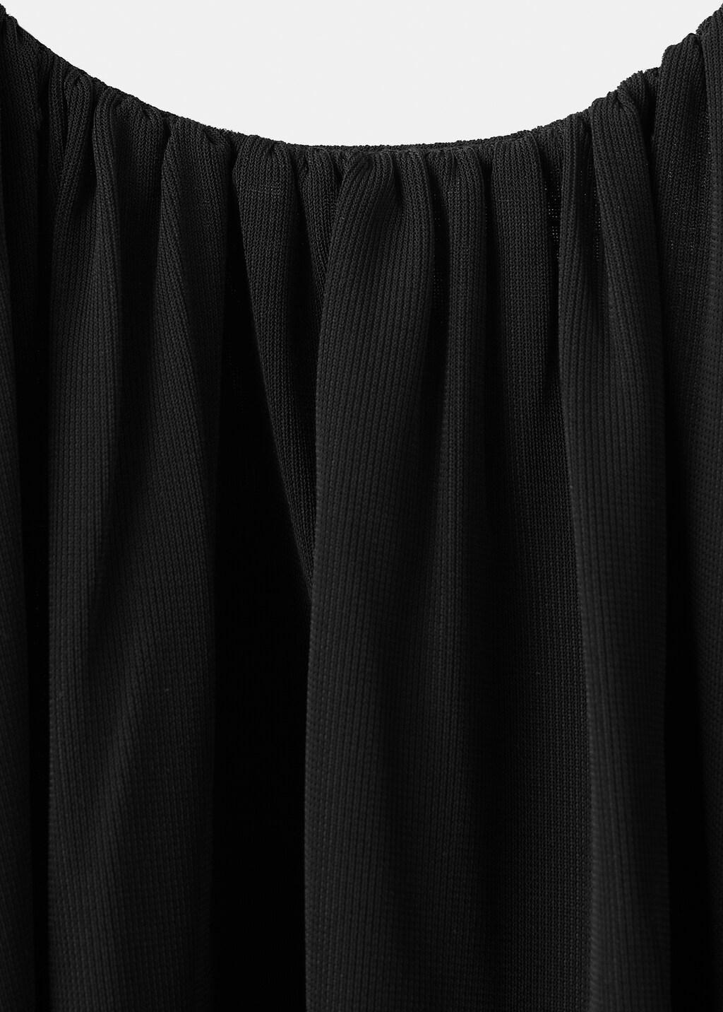 Black Halter Balloon Effect Body, Black, large image number 1