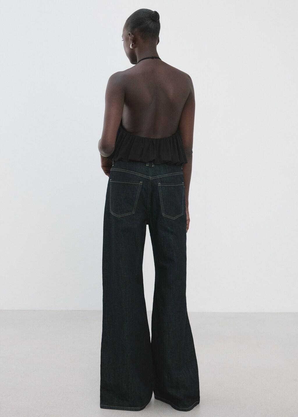 Black Halter Balloon Effect Body, Black, large image number 2