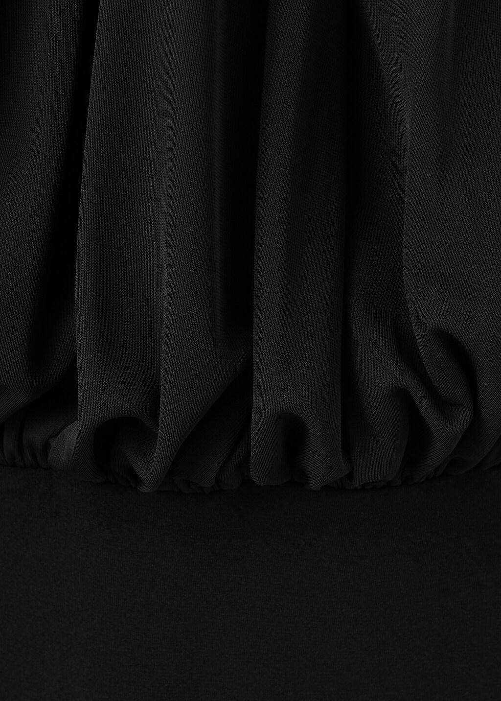 Black Halter Balloon Effect Body, Black, large image number 4