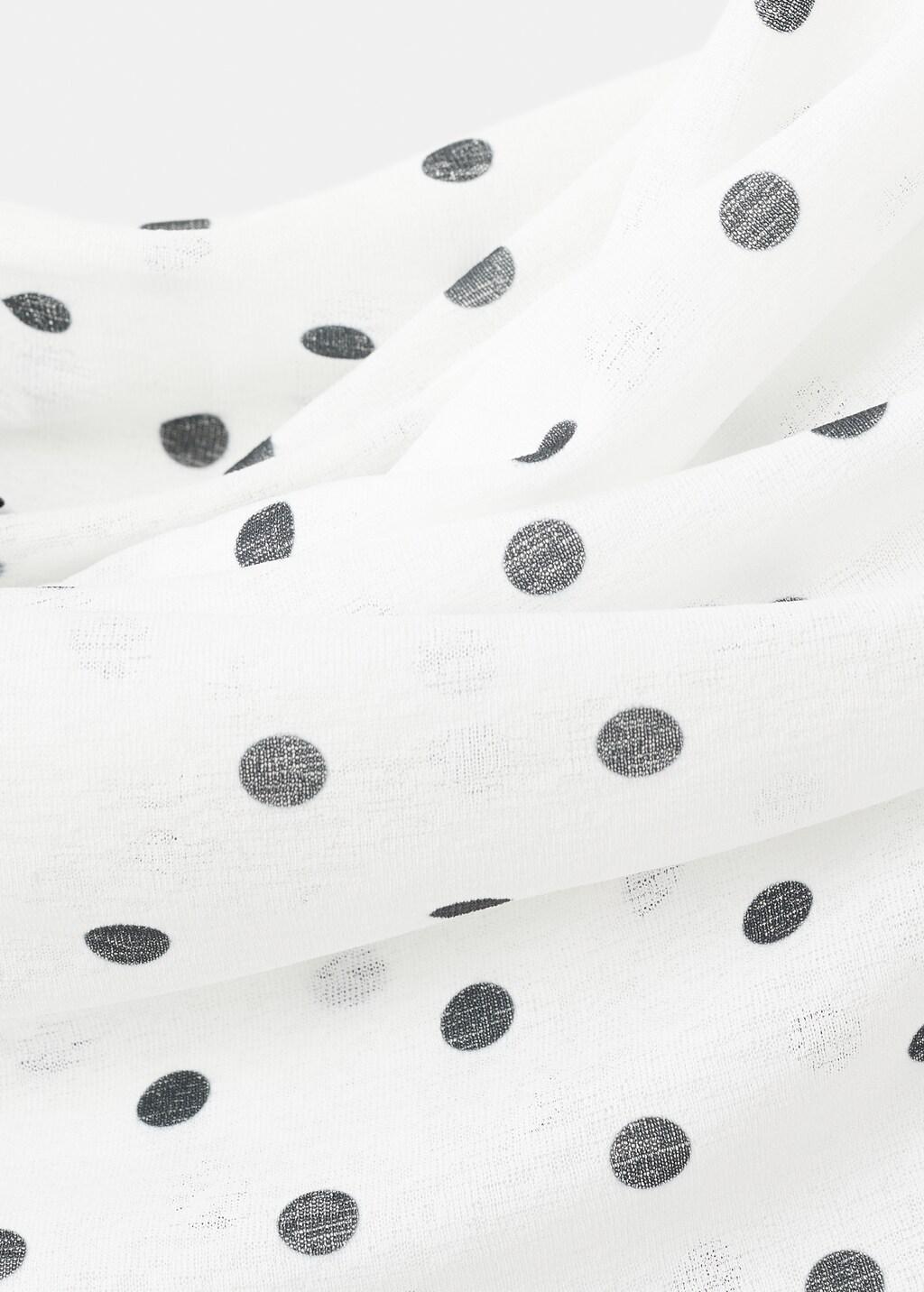 White Polka Dot Strapless Top, White, large image number 1