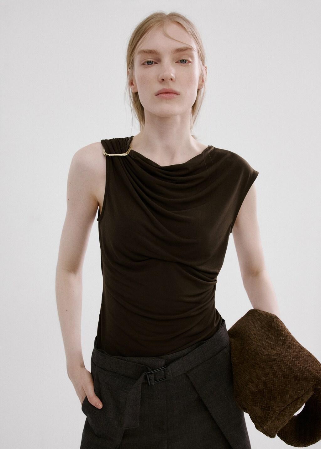 Brown Metal Detail Top, 0201_30, large image number 3