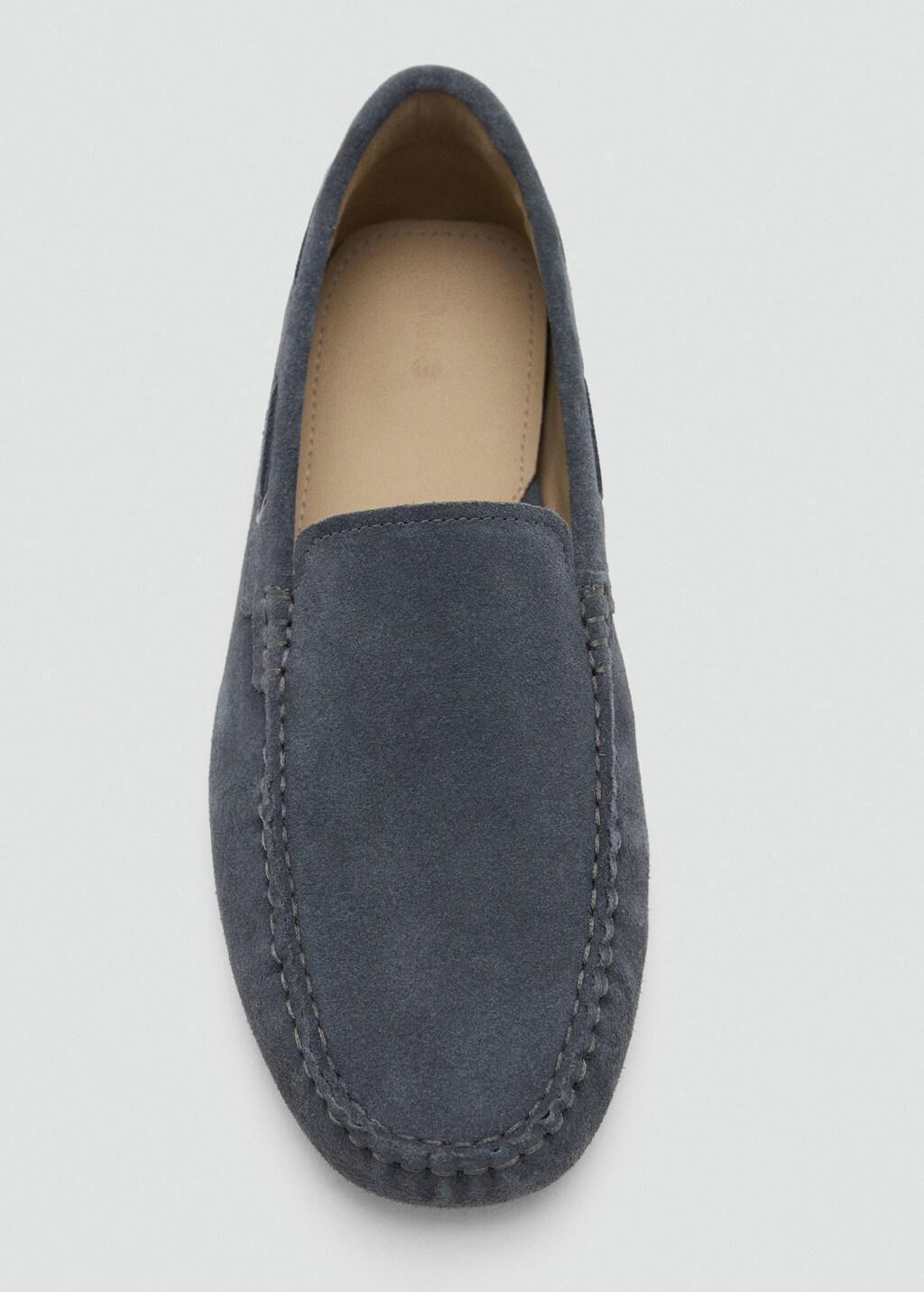 Grey Suede Driving Shoes, Grey, large image number 1