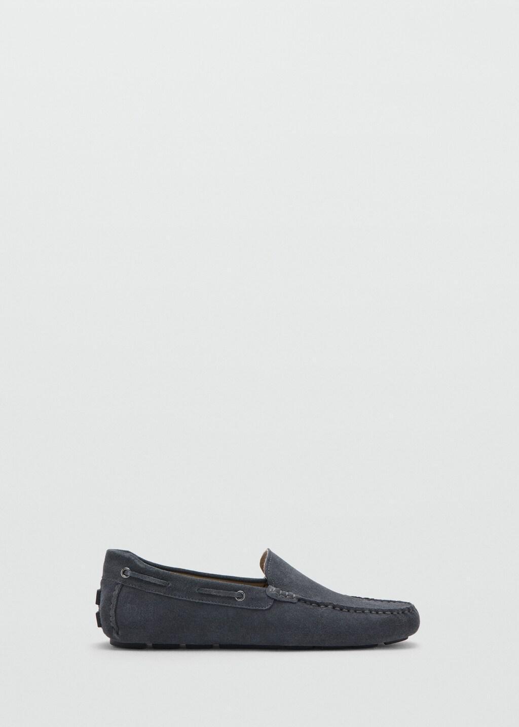 Grey Suede Driving Shoes, Grey, large image number 3
