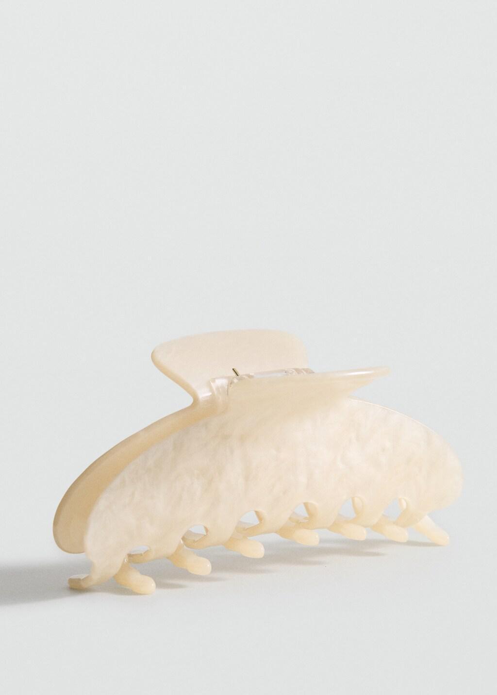 Beige Pearl-Effect Hair Clip, 0201_05, large image number 0