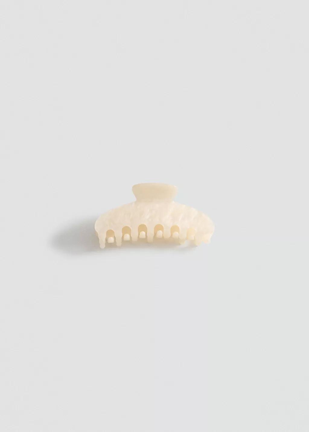 Beige Pearl-Effect Hair Clip, 0201_05, large image number 2