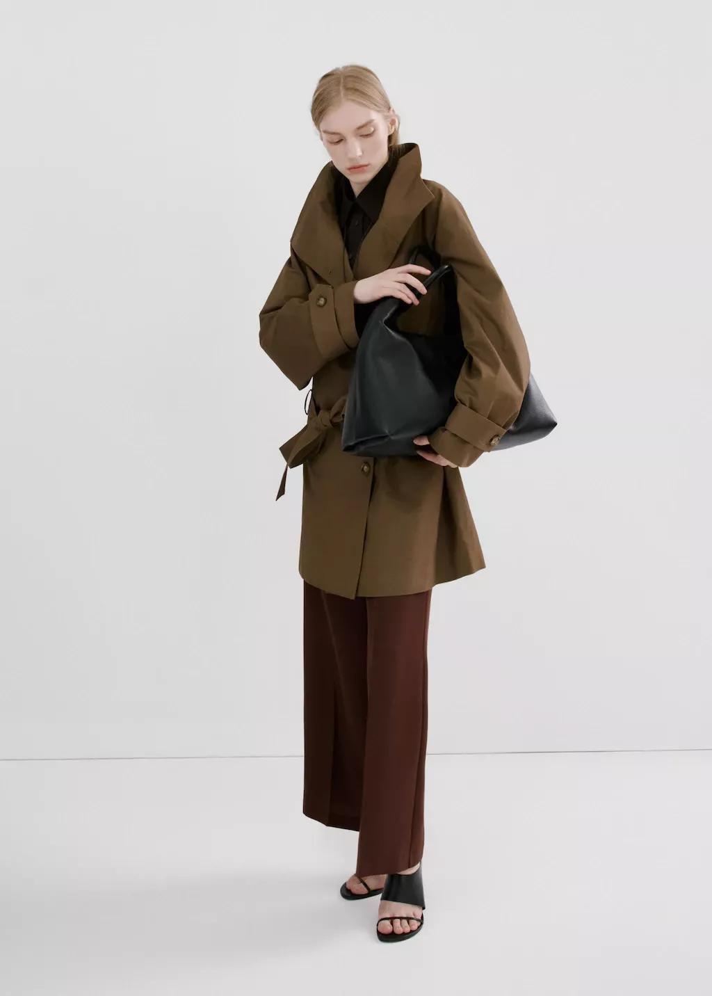 Burnt Orange High-Waisted Lyocell Pants, Medium Orange, large image number 0