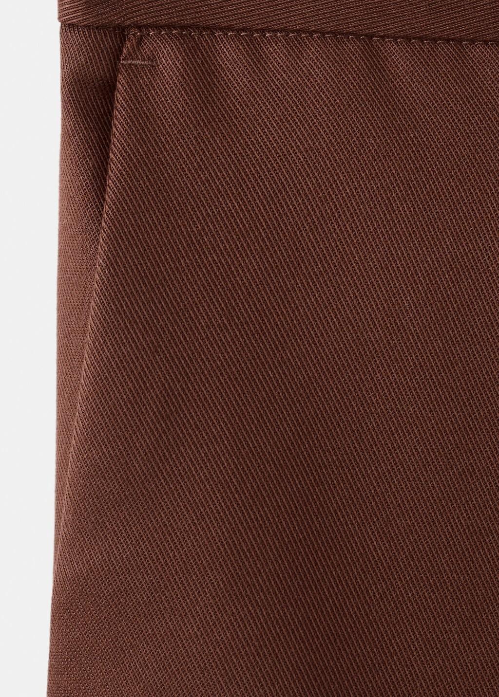 Burnt Orange High-Waisted Lyocell Pants, Medium Orange, large image number 4