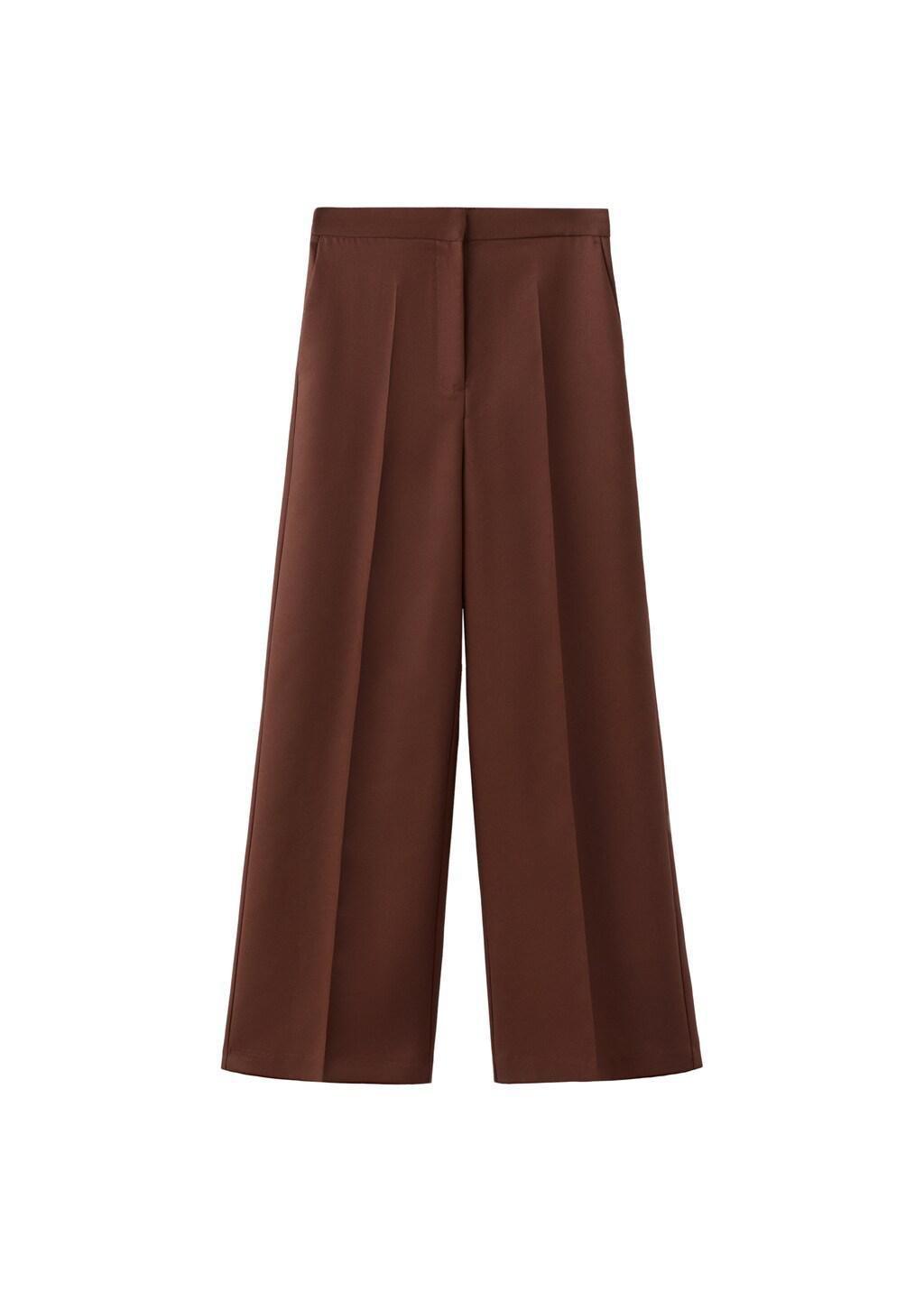 Burnt Orange High-Waisted Lyocell Pants, Medium Orange, large image number 7